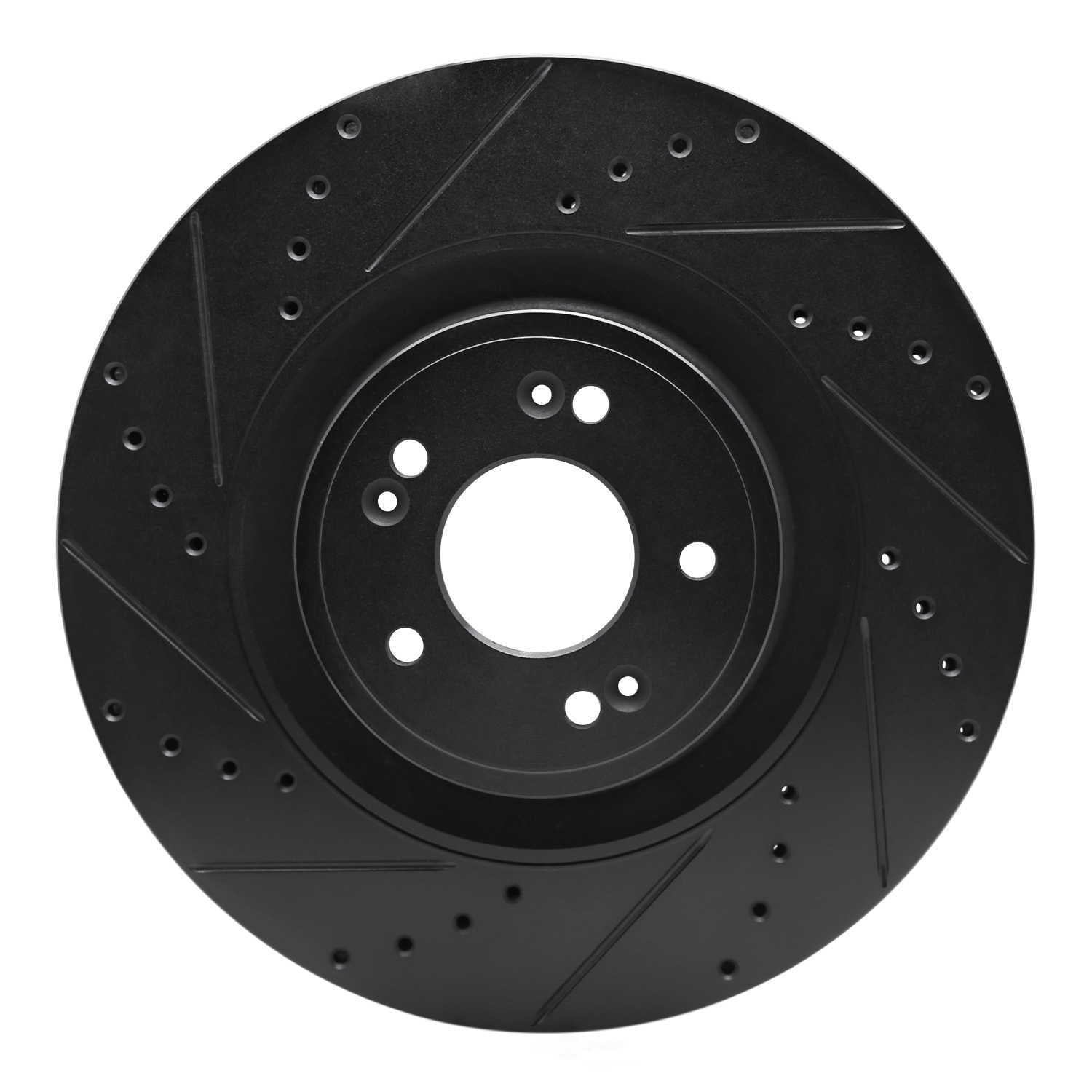 Dynamic Friction Company 633-03057L DFC Brake Rotor - Drilled And Slotted - Black