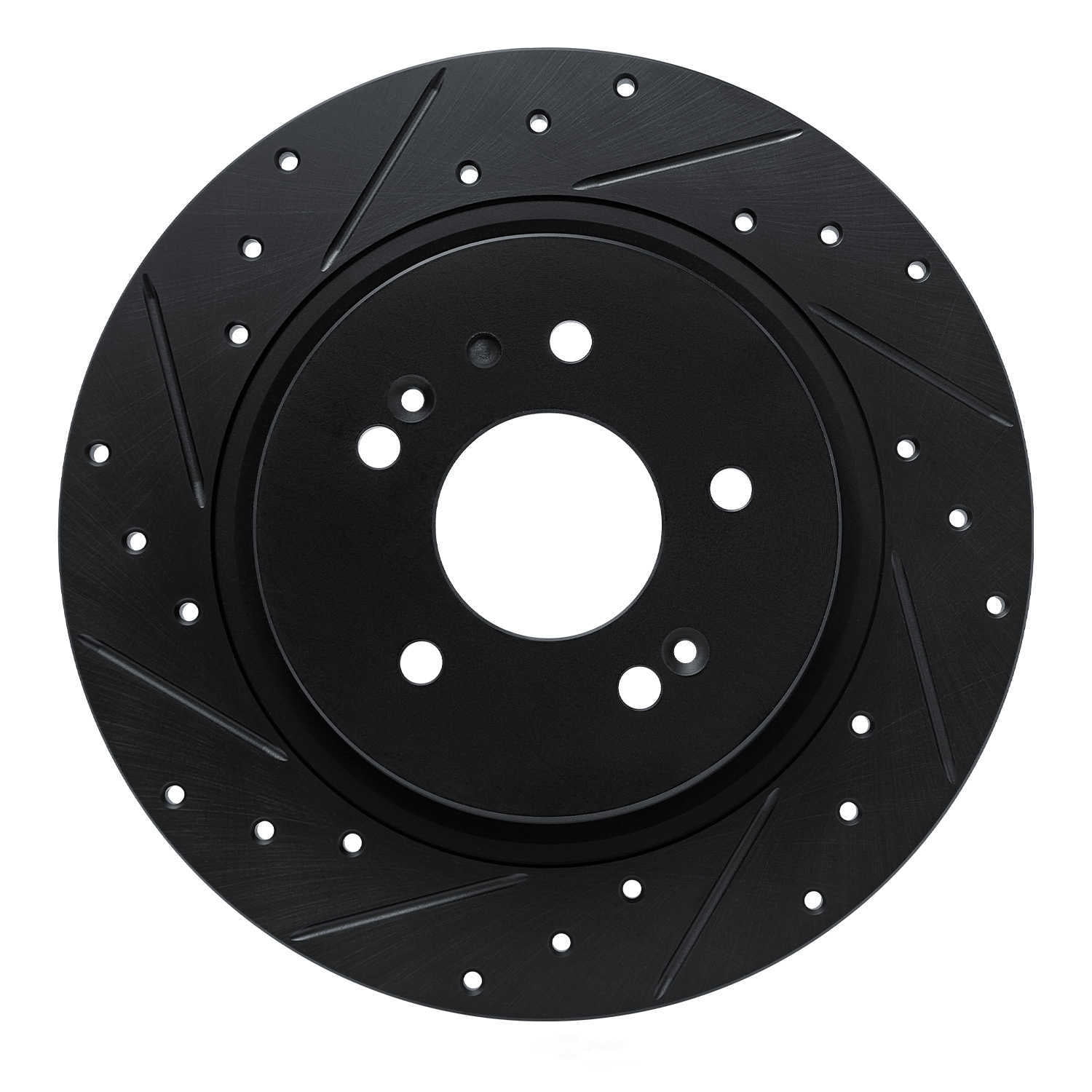 Dynamic Friction Company 633-03060L DFC Brake Rotor - Drilled And Slotted - Black