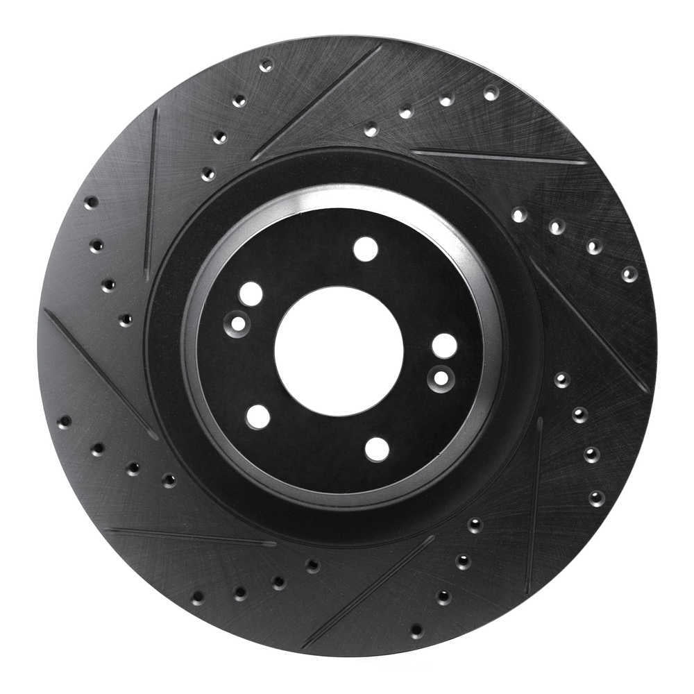 Dynamic Friction Company 633-03061L DFC Brake Rotor - Drilled And Slotted - Black