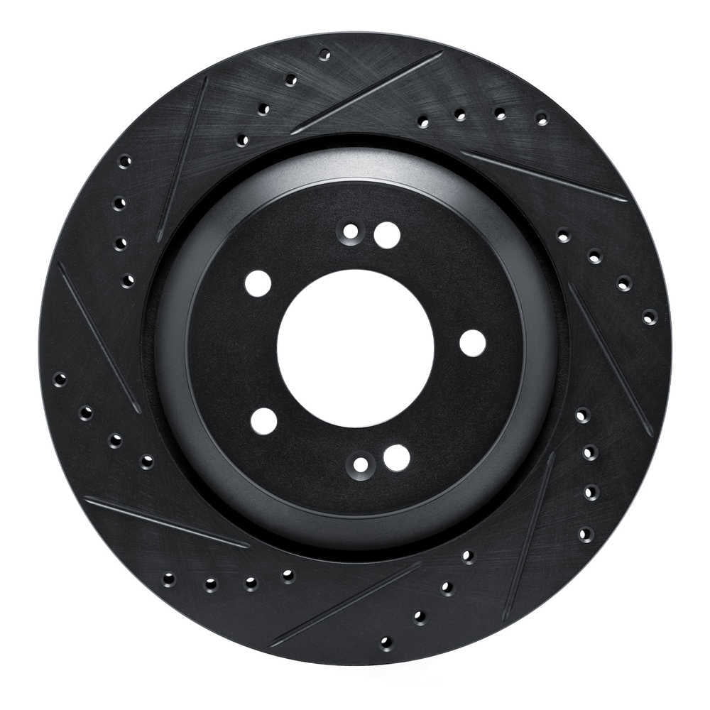 Dynamic Friction Company 633-03062L DFC Brake Rotor - Drilled And Slotted - Black