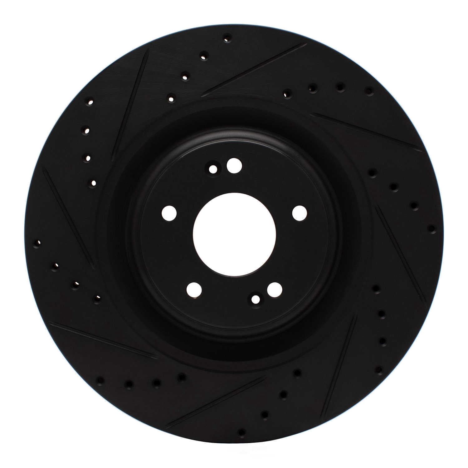 Dynamic Friction Company 633-03070L DFC Brake Rotor - Drilled And Slotted - Black