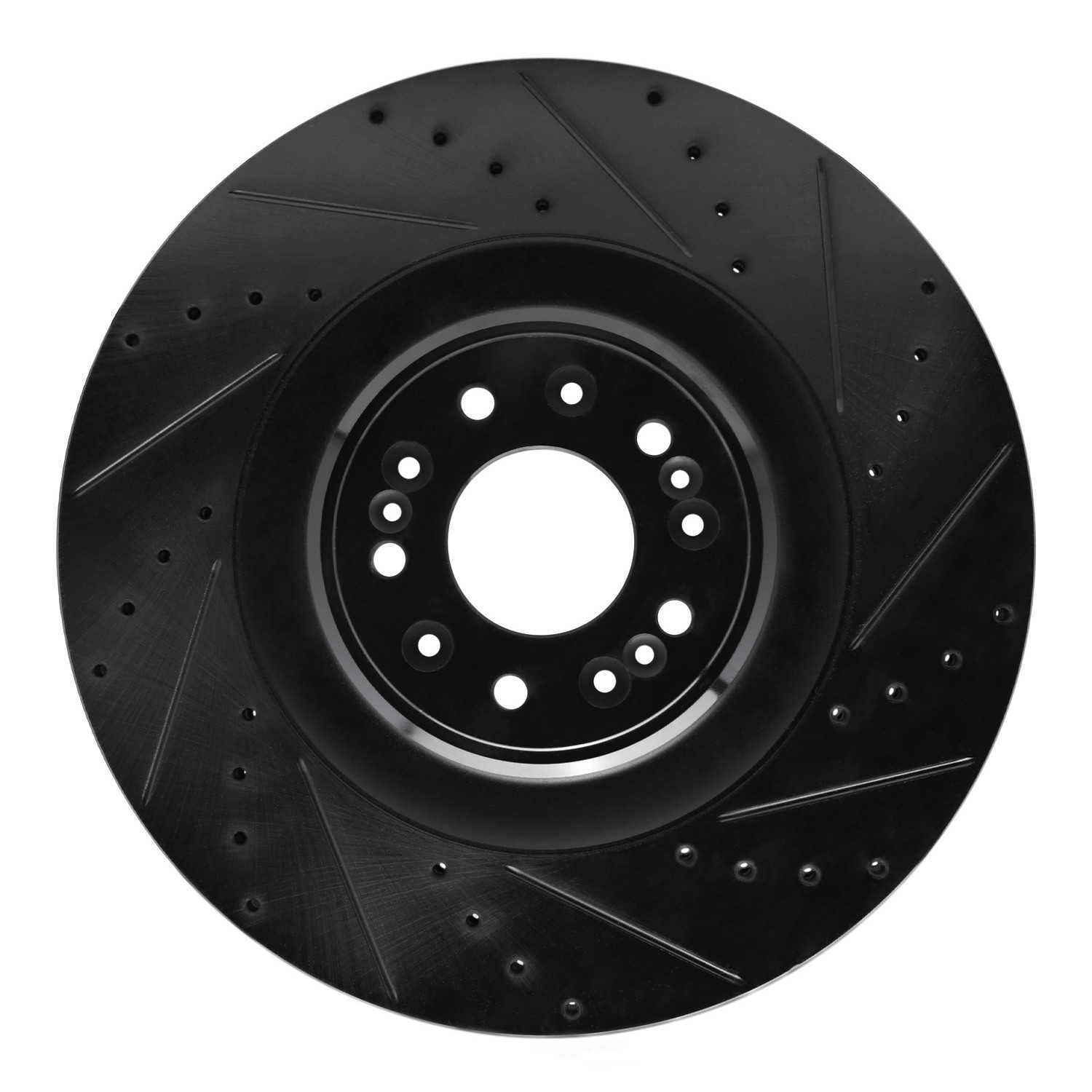 Dynamic Friction Company 633-10001R DFC Brake Rotor - Drilled And Slotted - Black