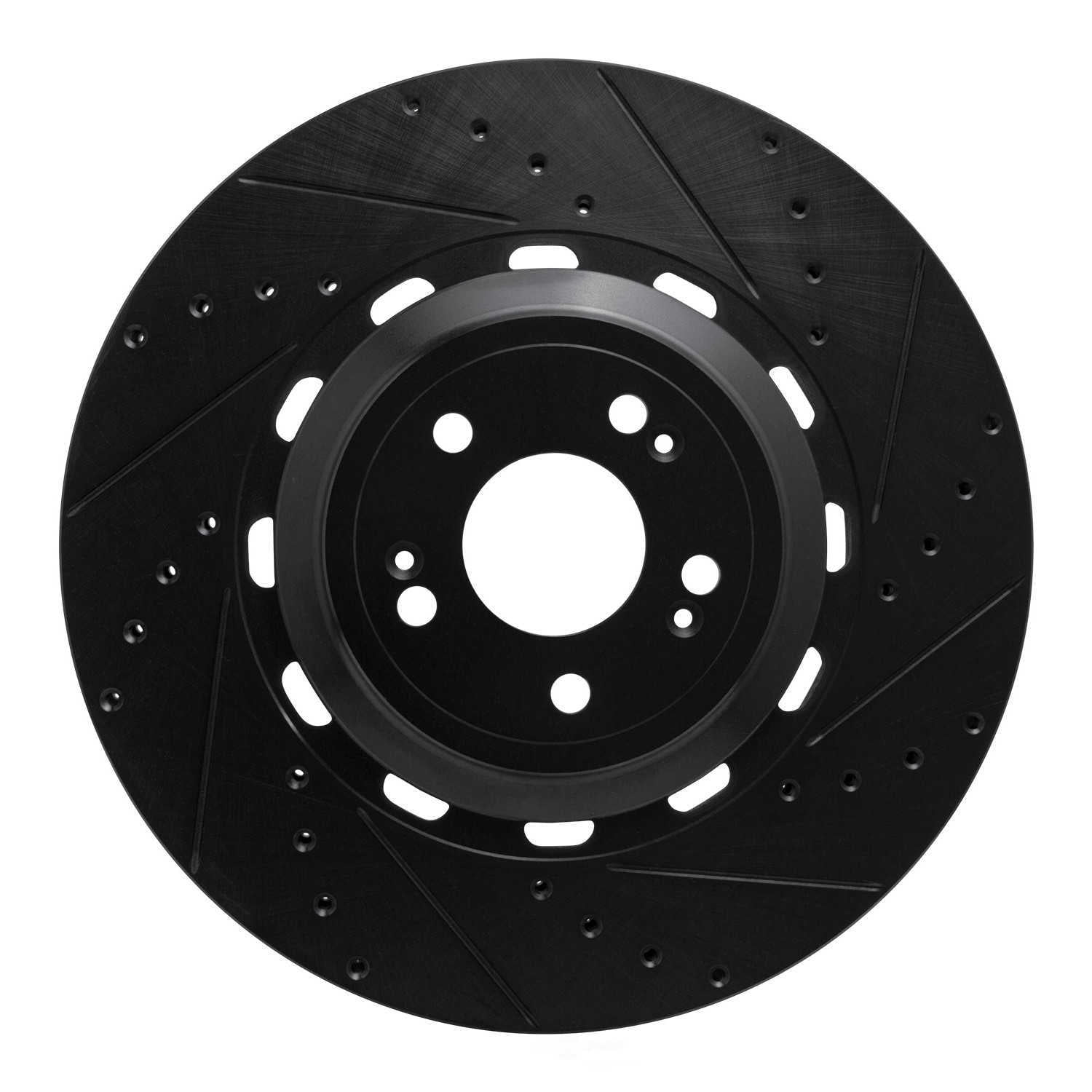 Dynamic Friction Company 633-10003R DFC Brake Rotor - Drilled And Slotted - Black
