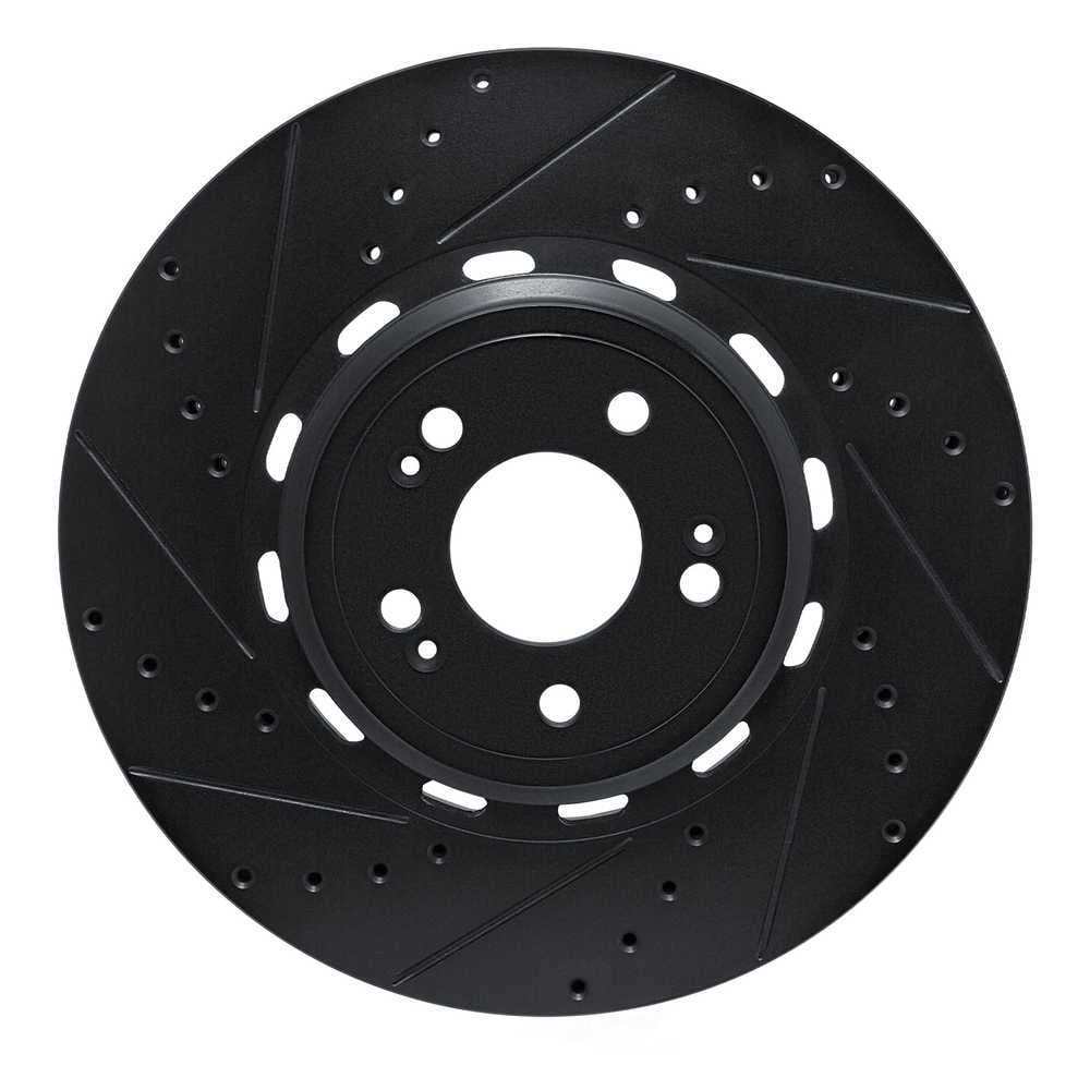 Dynamic Friction Company 633-10006L DFC Brake Rotor - Drilled And Slotted - Black