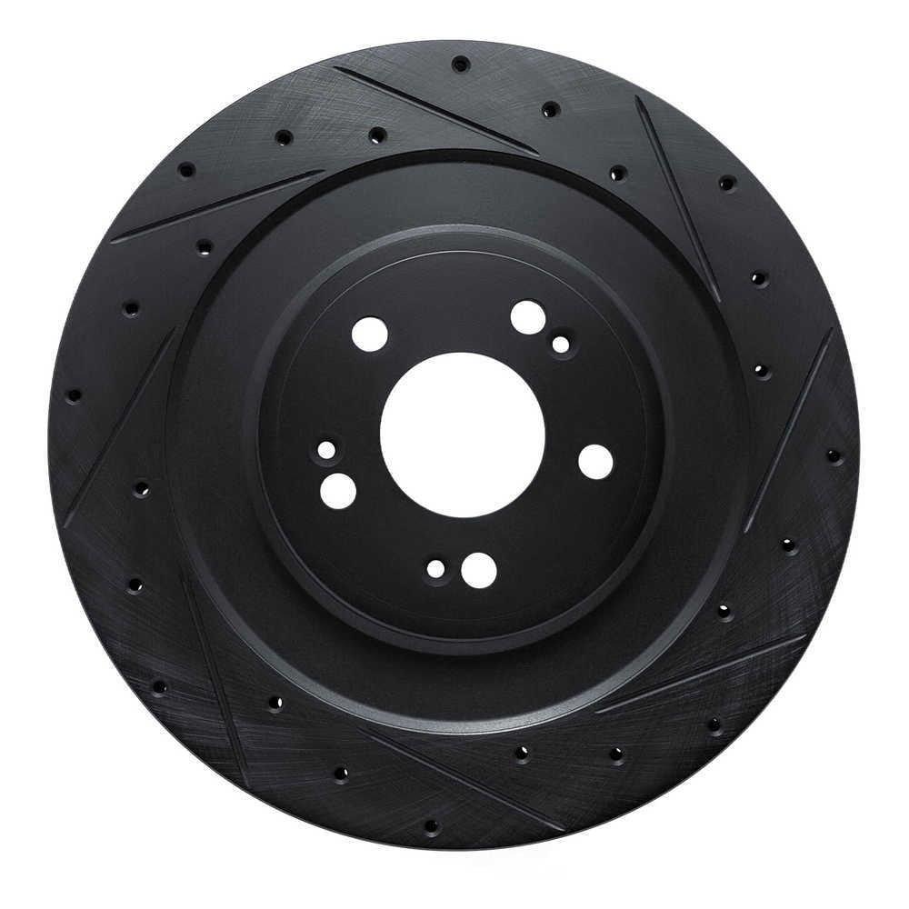 Dynamic Friction Company 633-10007R DFC Brake Rotor - Drilled And Slotted - Black
