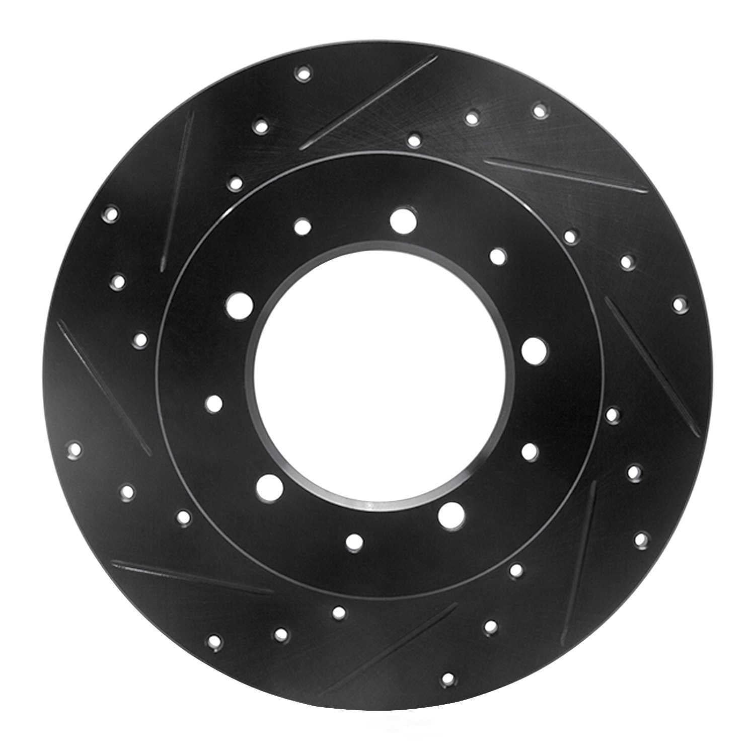 Dynamic Friction Company 633-11002L DFC Brake Rotor - Drilled And Slotted - Black
