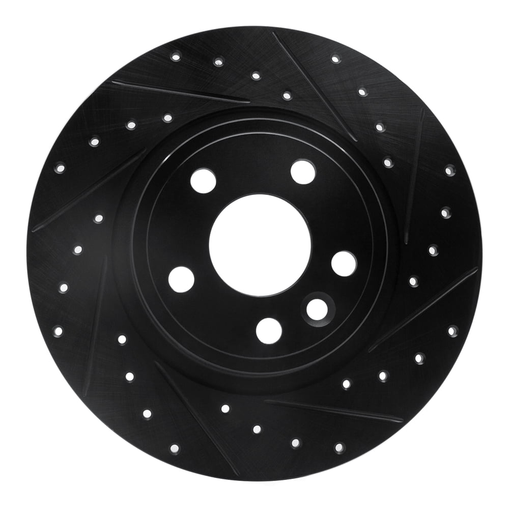 Dynamic Friction Company 633-11027R DFC Brake Rotor - Drilled And Slotted - Black