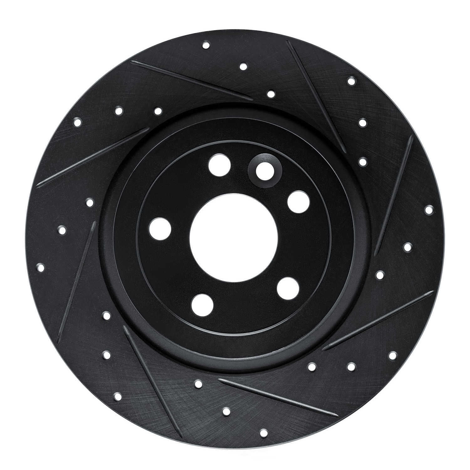 Dynamic Friction Company 633-11028R DFC Brake Rotor - Drilled And Slotted - Black