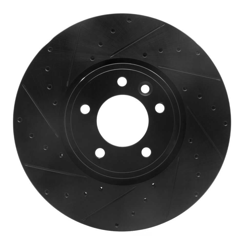 Dynamic Friction Company 633-11030L DFC Brake Rotor - Drilled And Slotted - Black