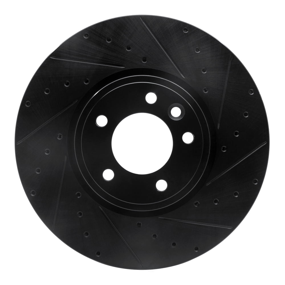 Dynamic Friction Company 633-11030R DFC Brake Rotor - Drilled And Slotted - Black