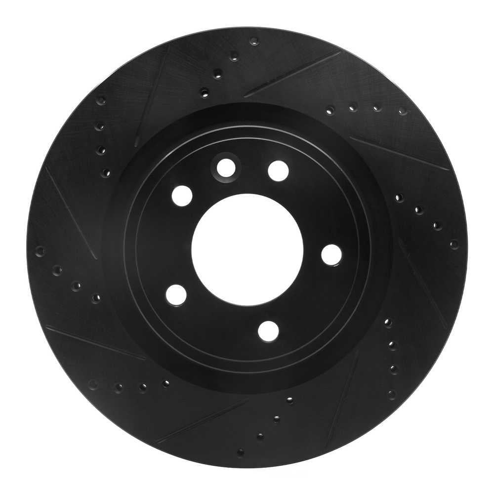 Dynamic Friction Company 633-11031L DFC Brake Rotor - Drilled And Slotted - Black
