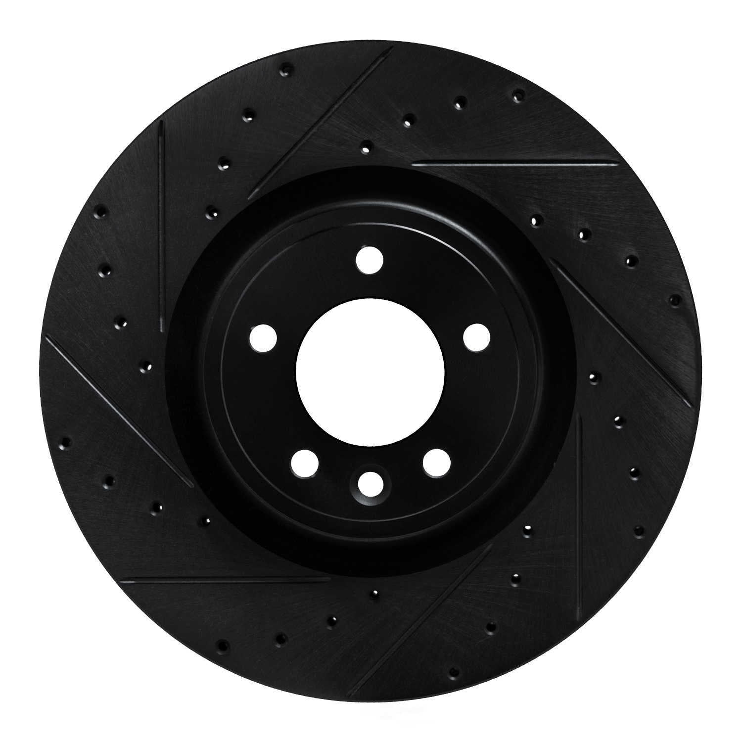 Dynamic Friction Company 633-11032L DFC Brake Rotor - Drilled And Slotted - Black