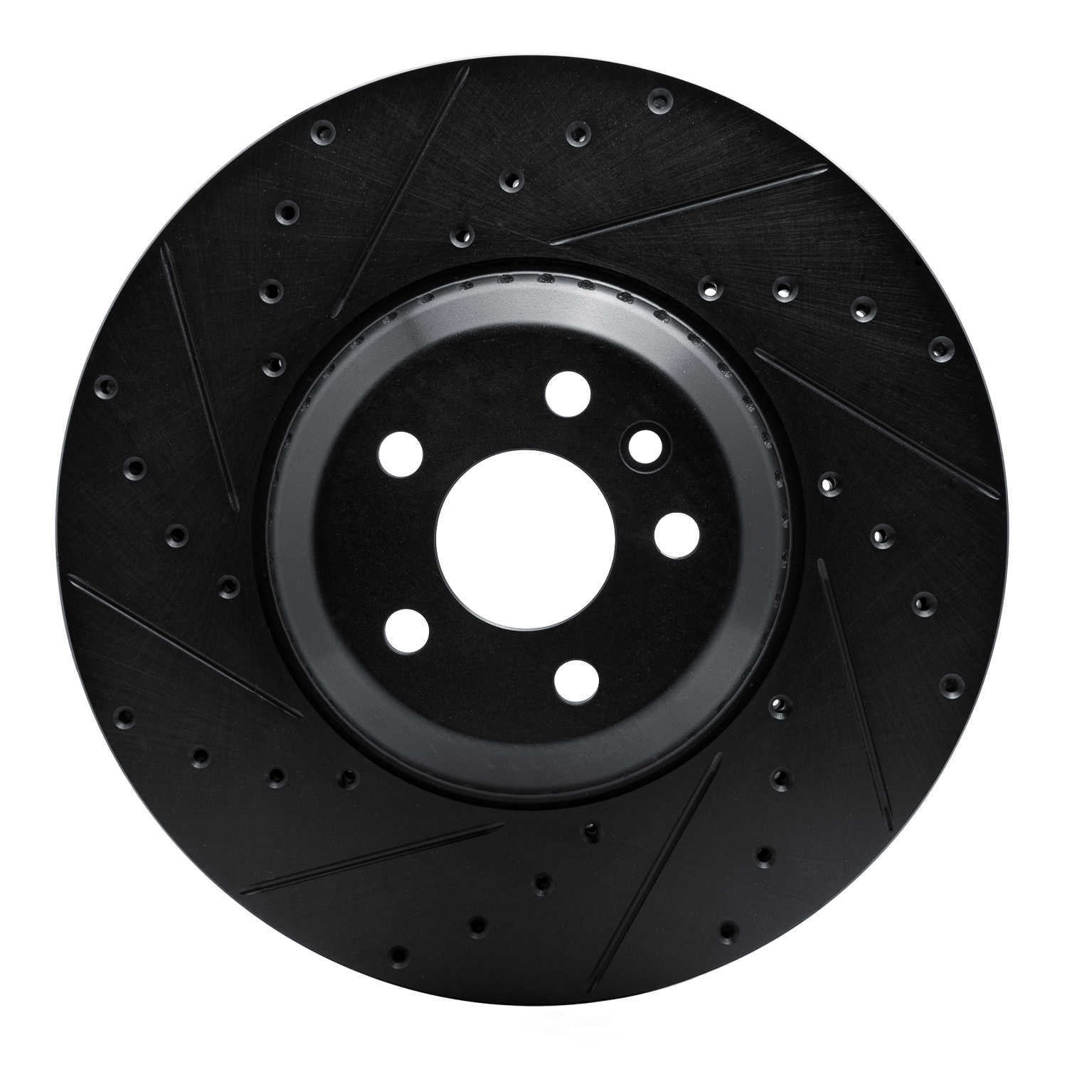 Dynamic Friction Company 633-11033L DFC Brake Rotor - Drilled And Slotted - Black