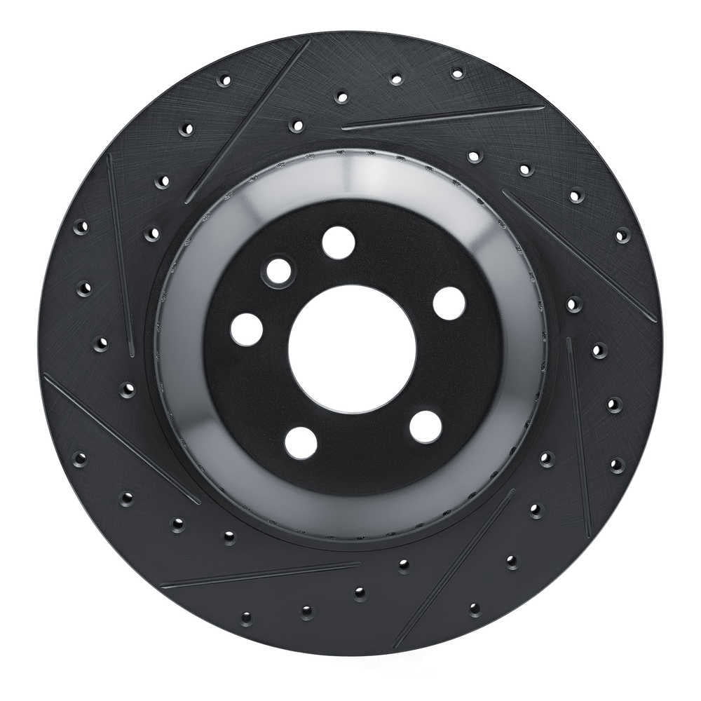 Dynamic Friction Company 633-11035L DFC Brake Rotor - Drilled And Slotted - Black
