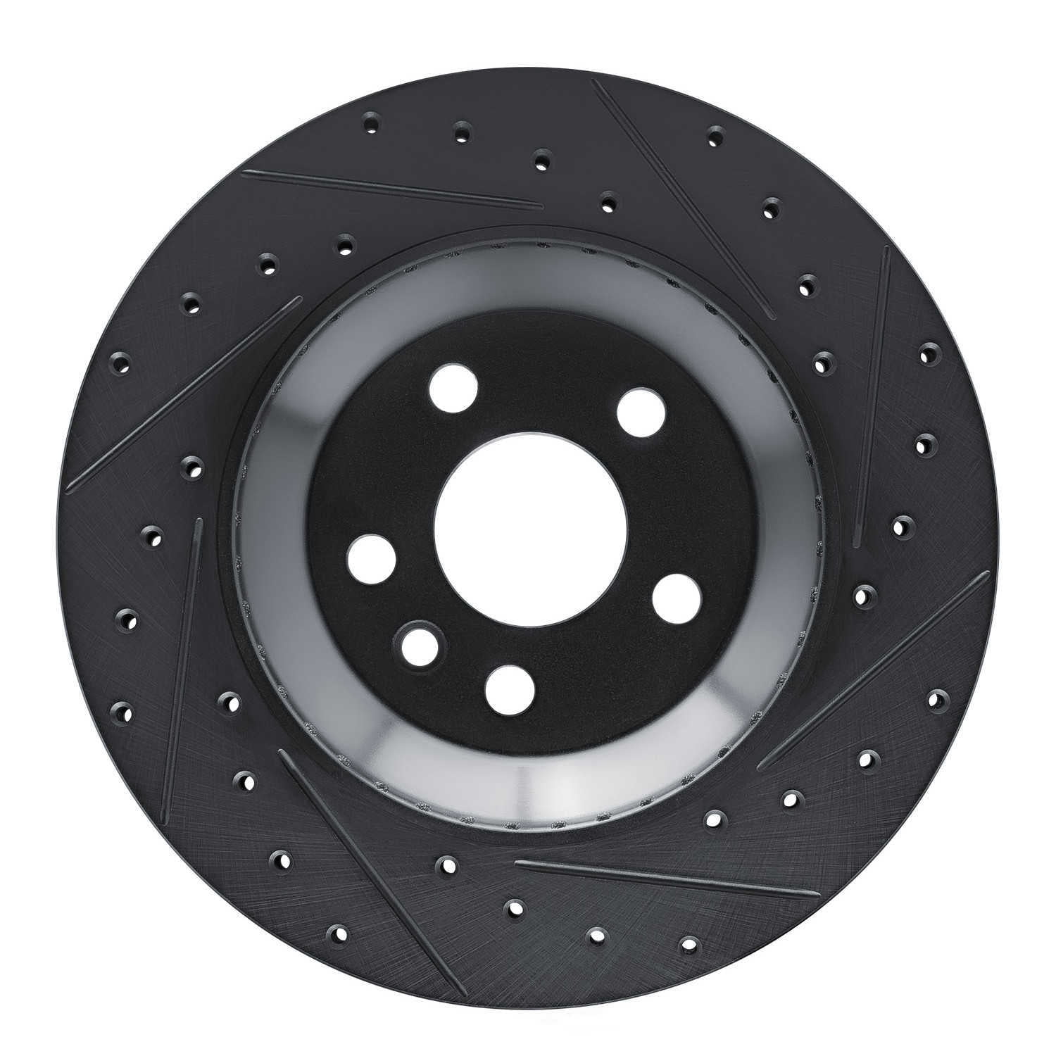 Dynamic Friction Company 633-11035R DFC Brake Rotor - Drilled And Slotted - Black