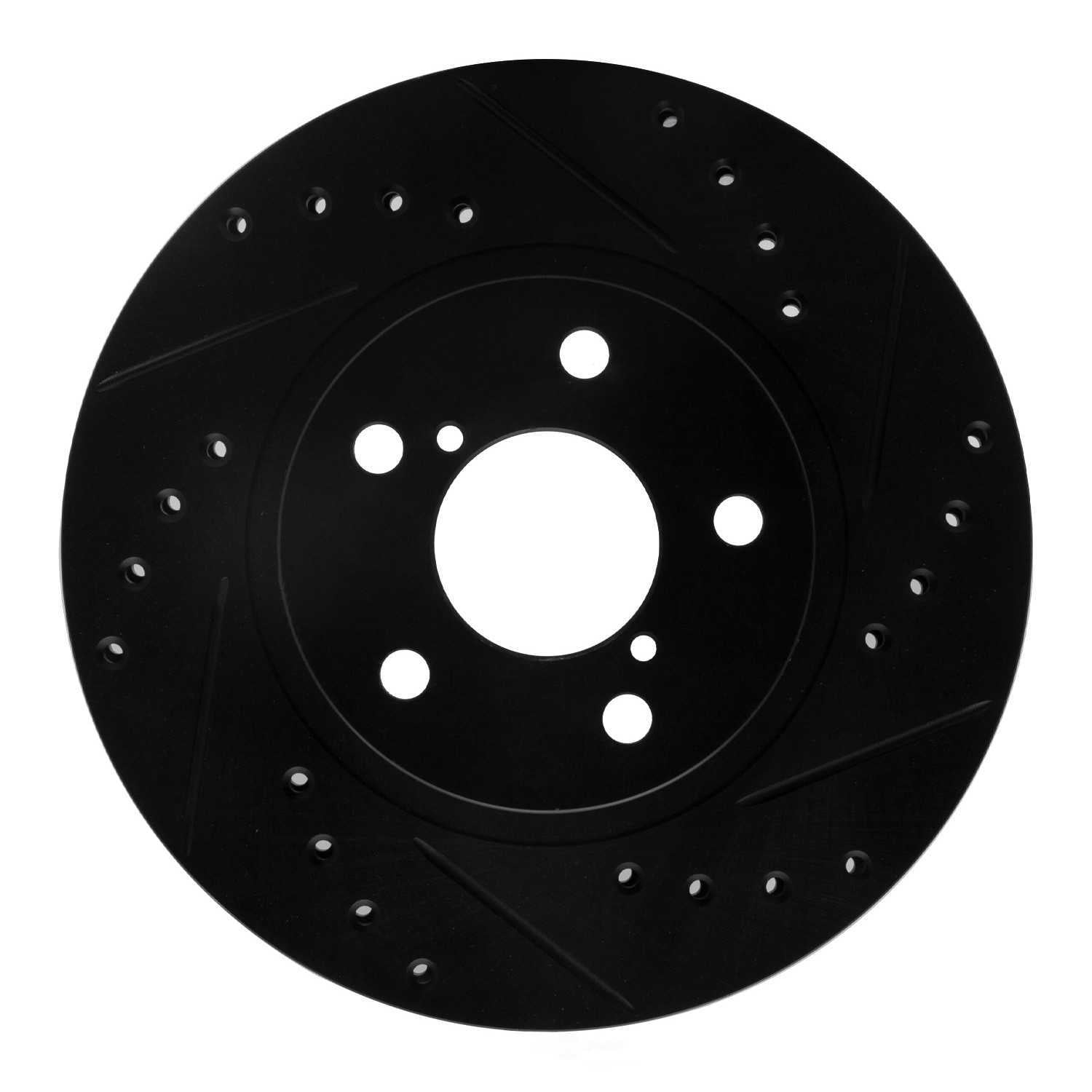 Dynamic Friction Company 633-13007R DFC Brake Rotor - Drilled And Slotted - Black