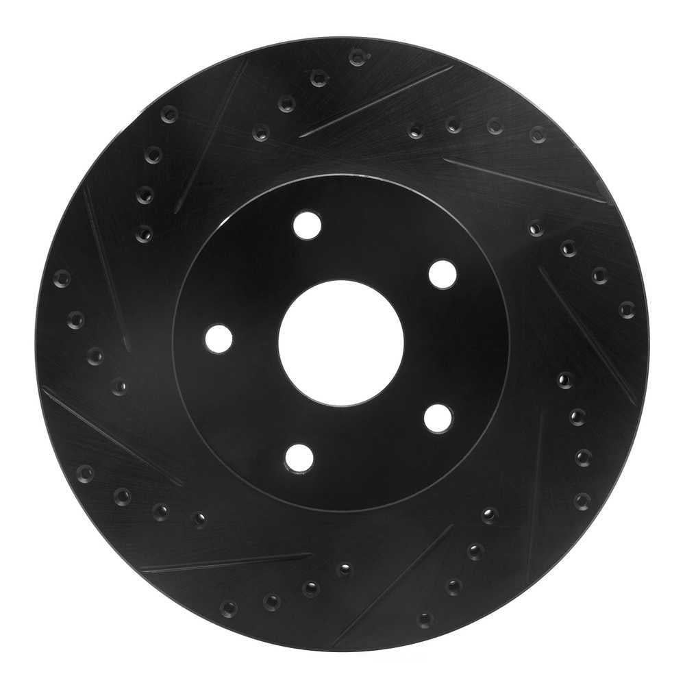 Dynamic Friction Company 633-13011L DFC Brake Rotor - Drilled And Slotted - Black