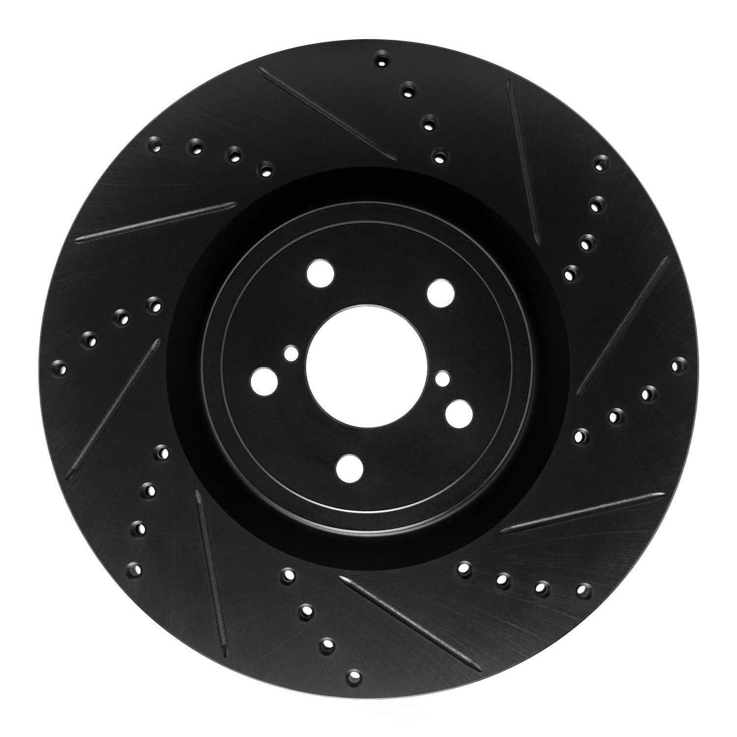 Dynamic Friction Company 633-13014R DFC Brake Rotor - Drilled And Slotted - Black