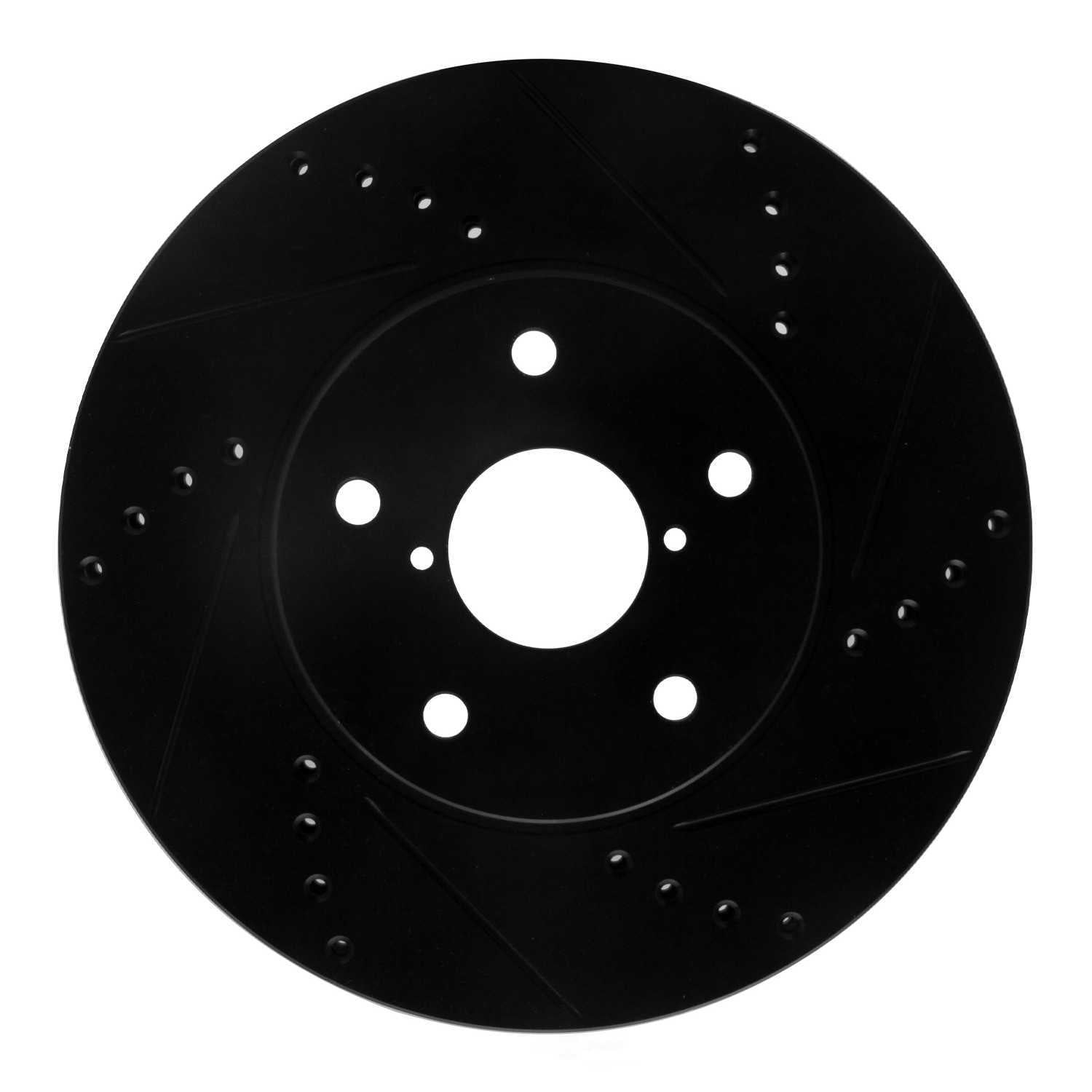 Dynamic Friction Company 633-13026R DFC Brake Rotor - Drilled And Slotted - Black