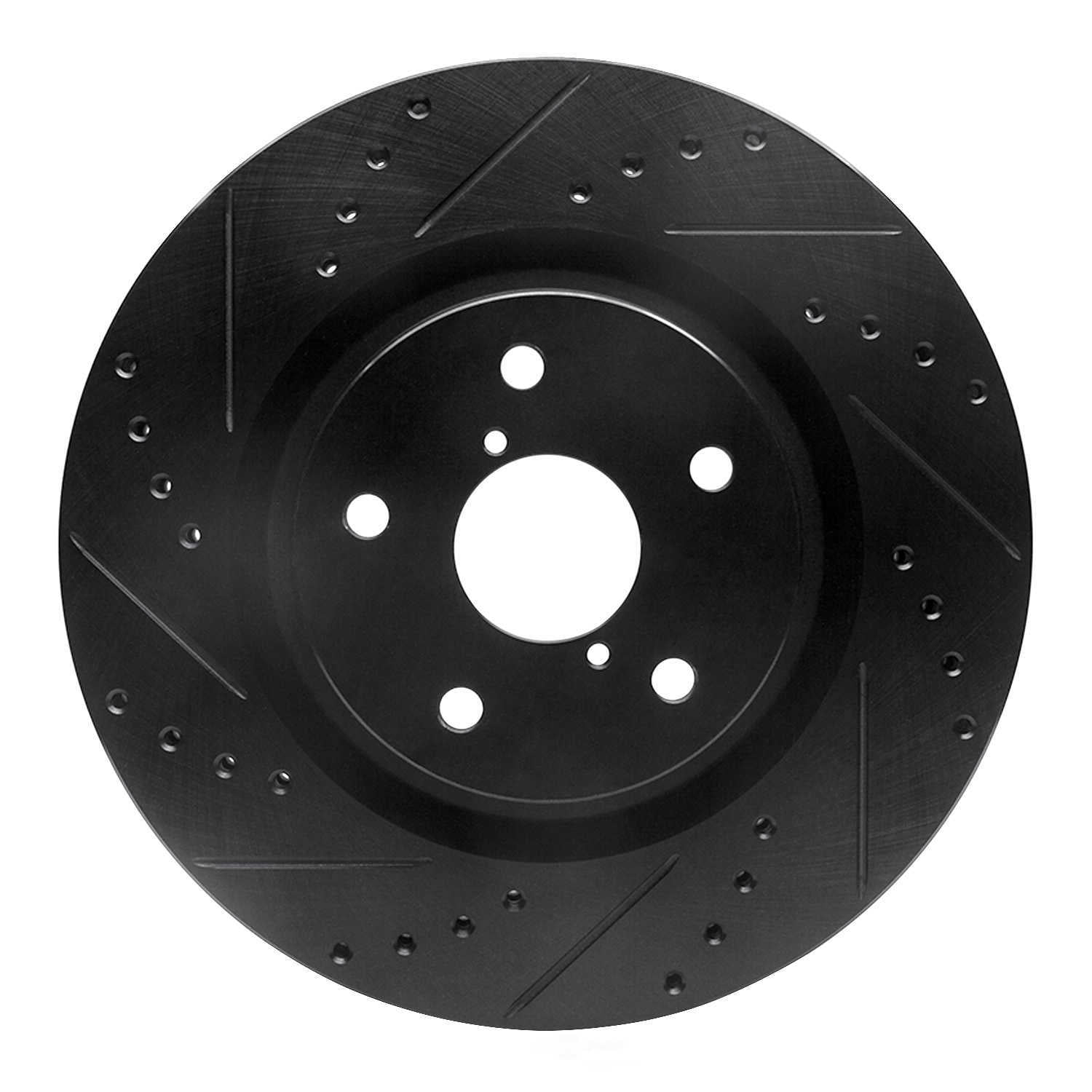 Dynamic Friction Company 633-13045L DFC Brake Rotor - Drilled And Slotted - Black