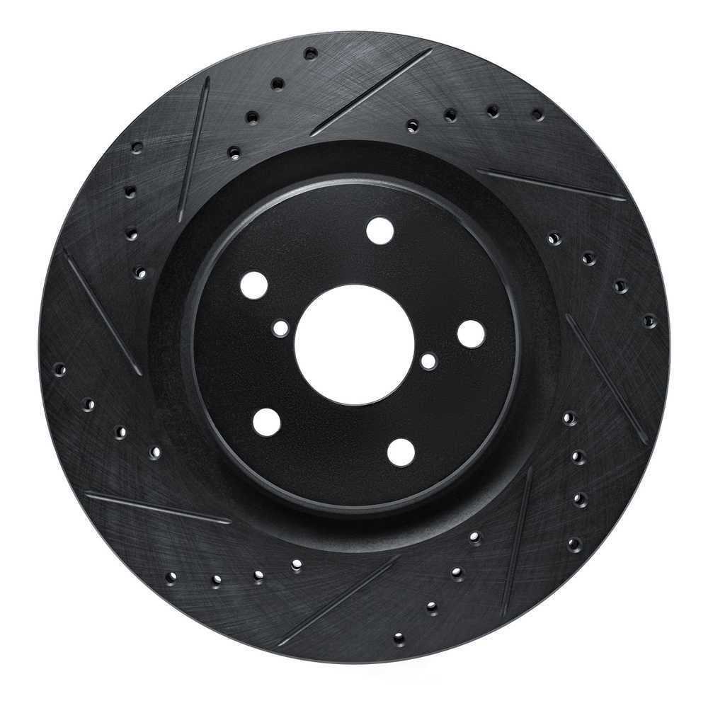 Dynamic Friction Company 633-13049L DFC Brake Rotor - Drilled And Slotted - Black
