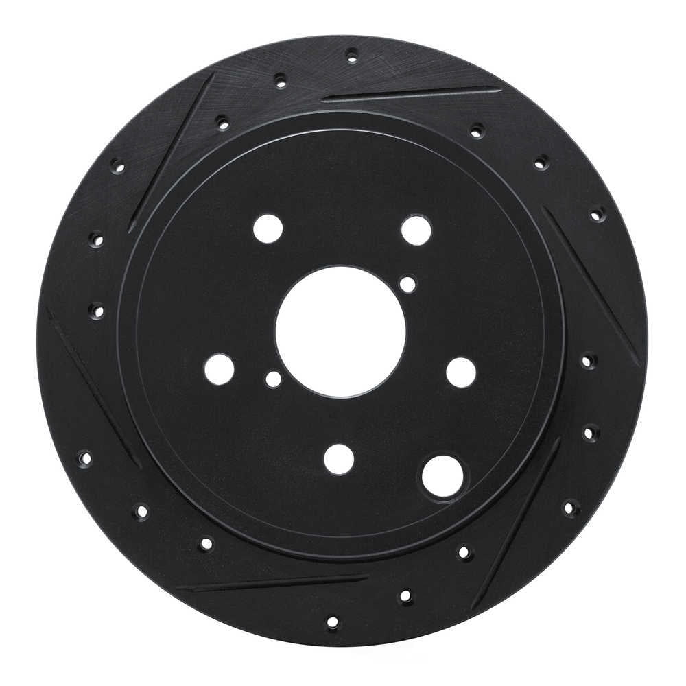 Dynamic Friction Company 633-13050L DFC Brake Rotor - Drilled And Slotted - Black