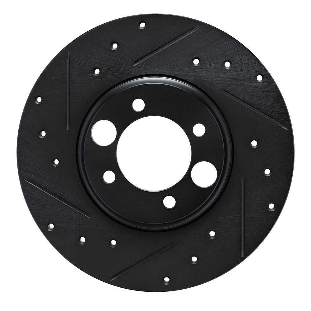 Dynamic Friction Company 633-20000L DFC Brake Rotor - Drilled And Slotted - Black