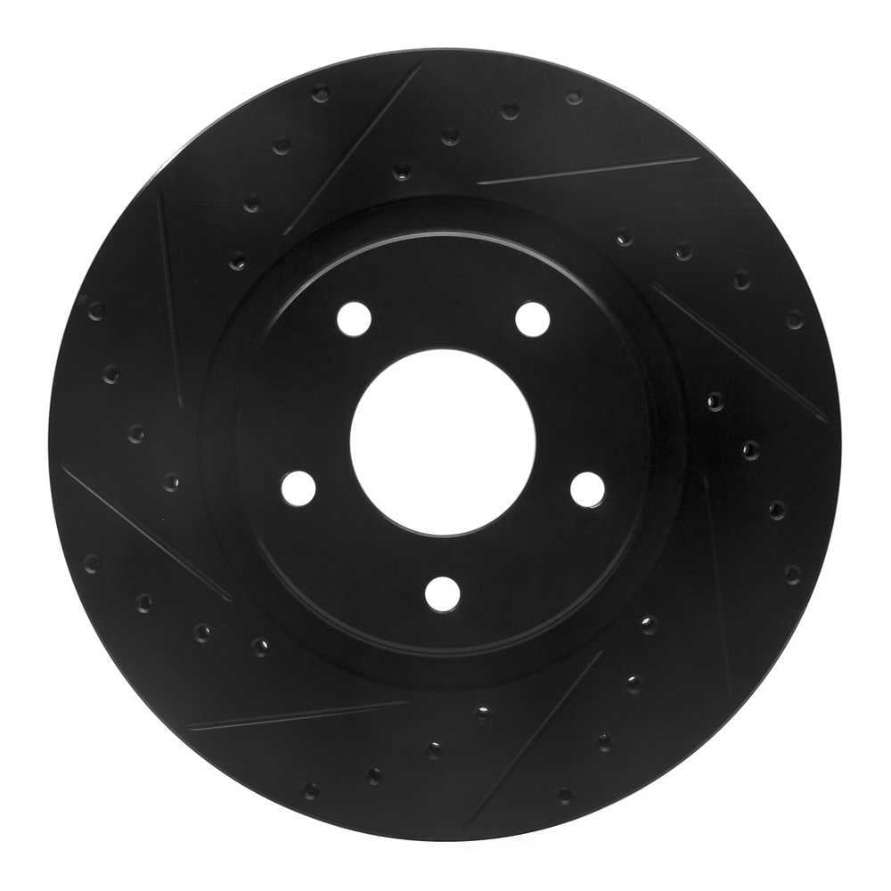 Dynamic Friction Company 633-20011L DFC Brake Rotor - Drilled And Slotted - Black