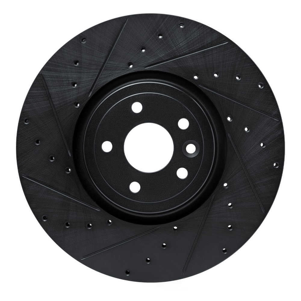 Dynamic Friction Company 633-20032L DFC Brake Rotor - Drilled And Slotted - Black
