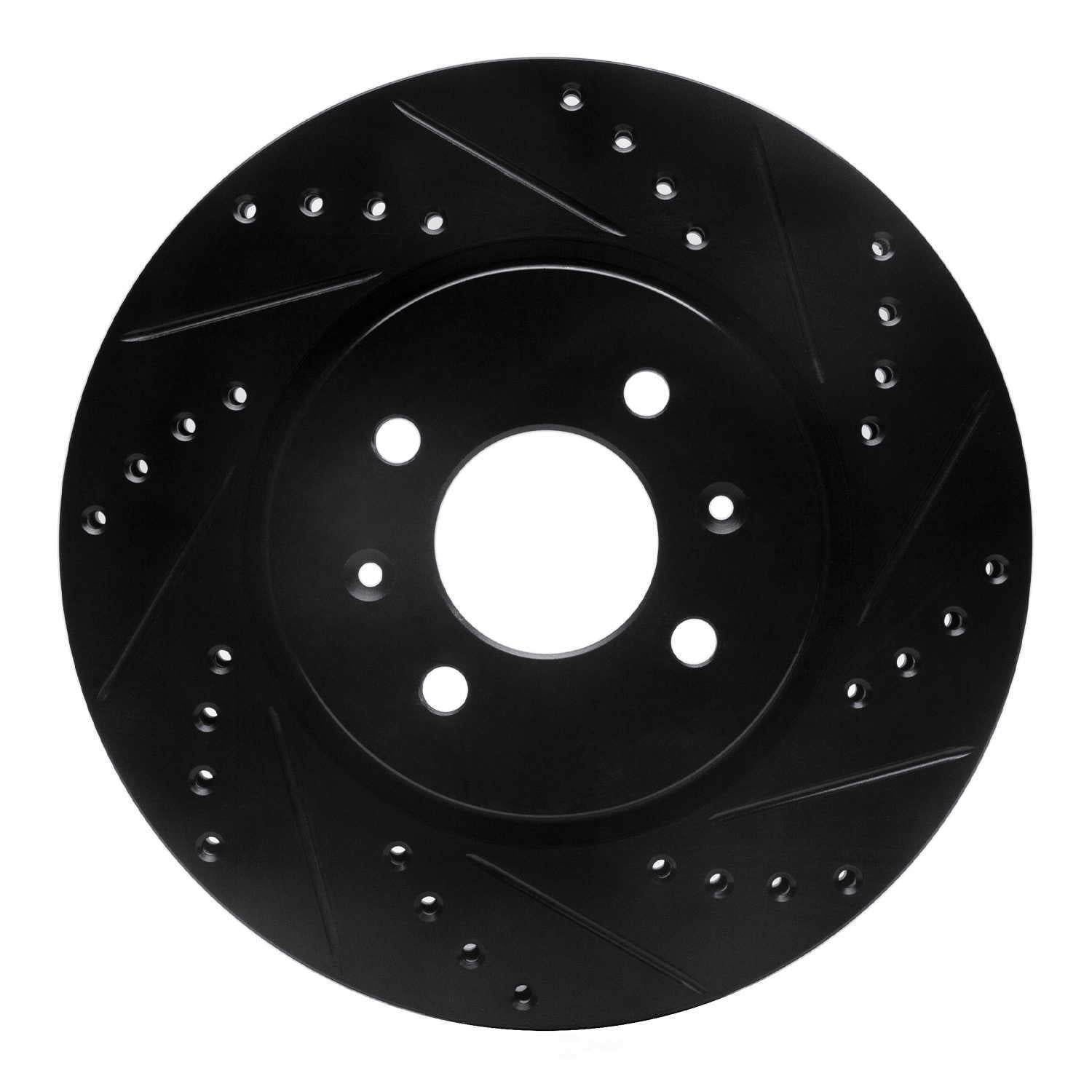 Dynamic Friction Company 633-21015R DFC Brake Rotor - Drilled And Slotted - Black