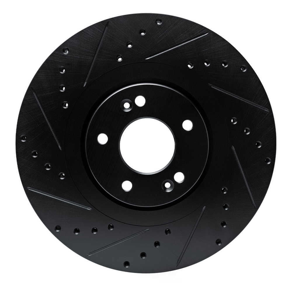 Dynamic Friction Company 633-21044L DFC Brake Rotor - Drilled And Slotted - Black