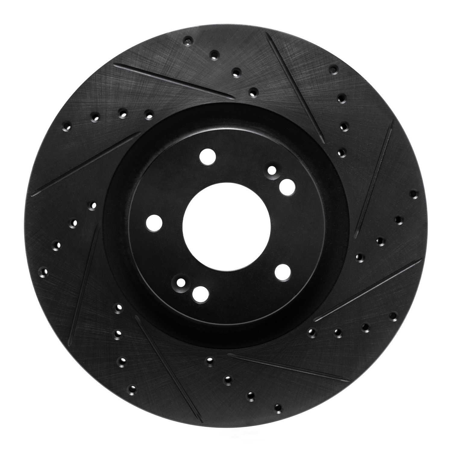 Dynamic Friction Company 633-21046R DFC Brake Rotor - Drilled And Slotted - Black
