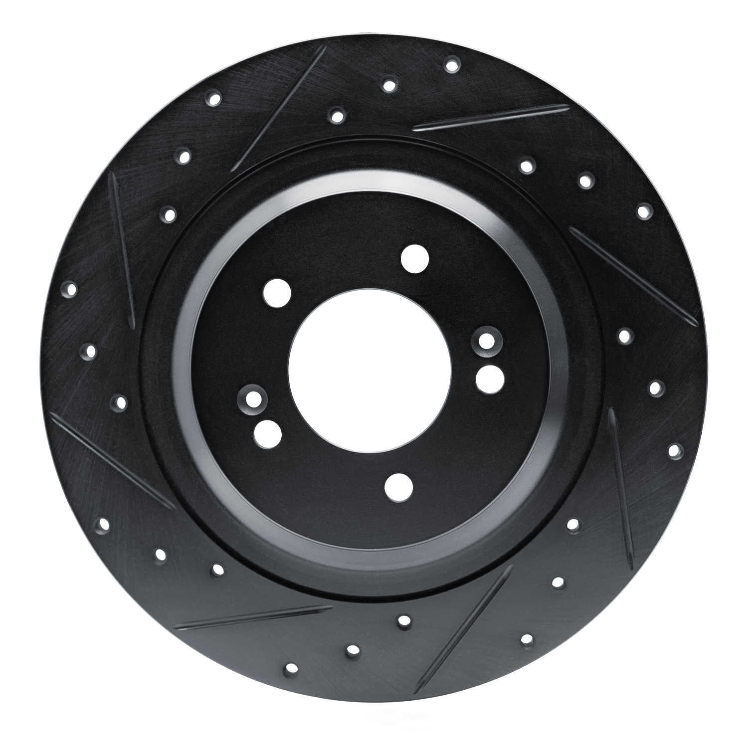 Dynamic Friction Company 633-21049L DFC Brake Rotor - Drilled And Slotted - Black