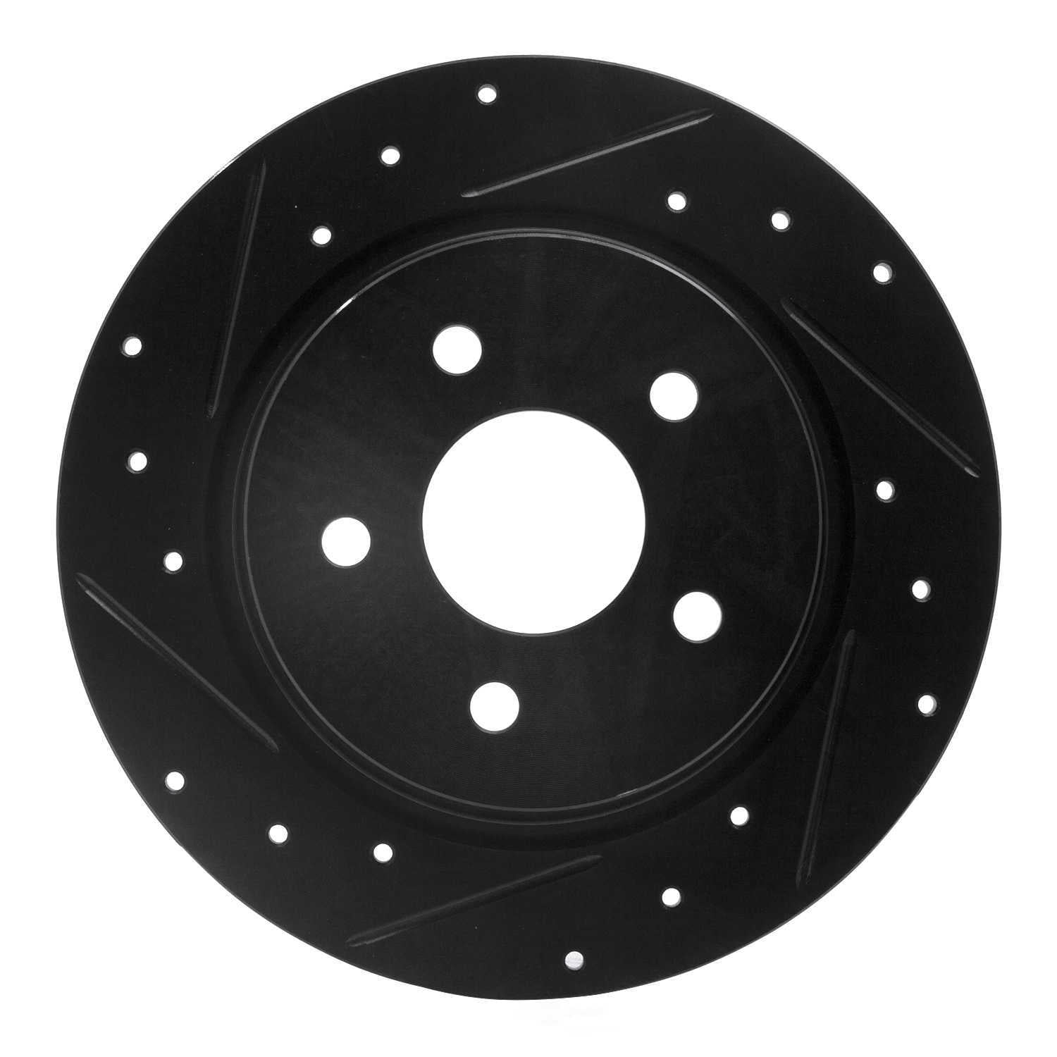 Dynamic Friction Company 633-21051L DFC Brake Rotor - Drilled And Slotted - Black