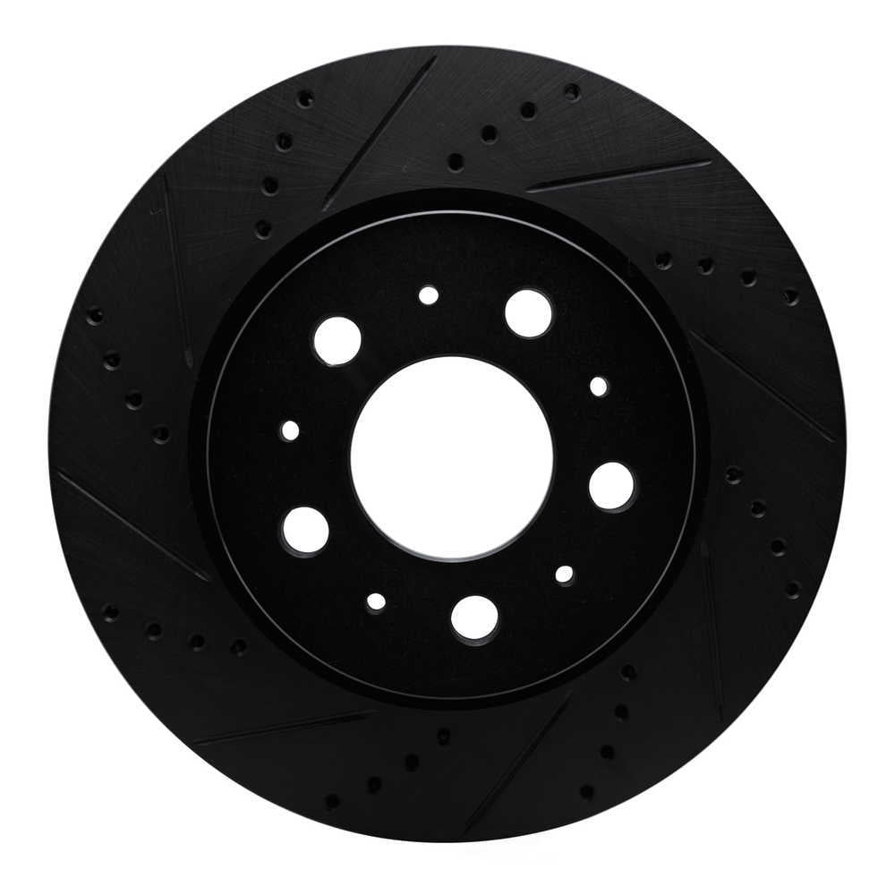 Dynamic Friction Company 633-26002L DFC Brake Rotor - Drilled And Slotted - Black