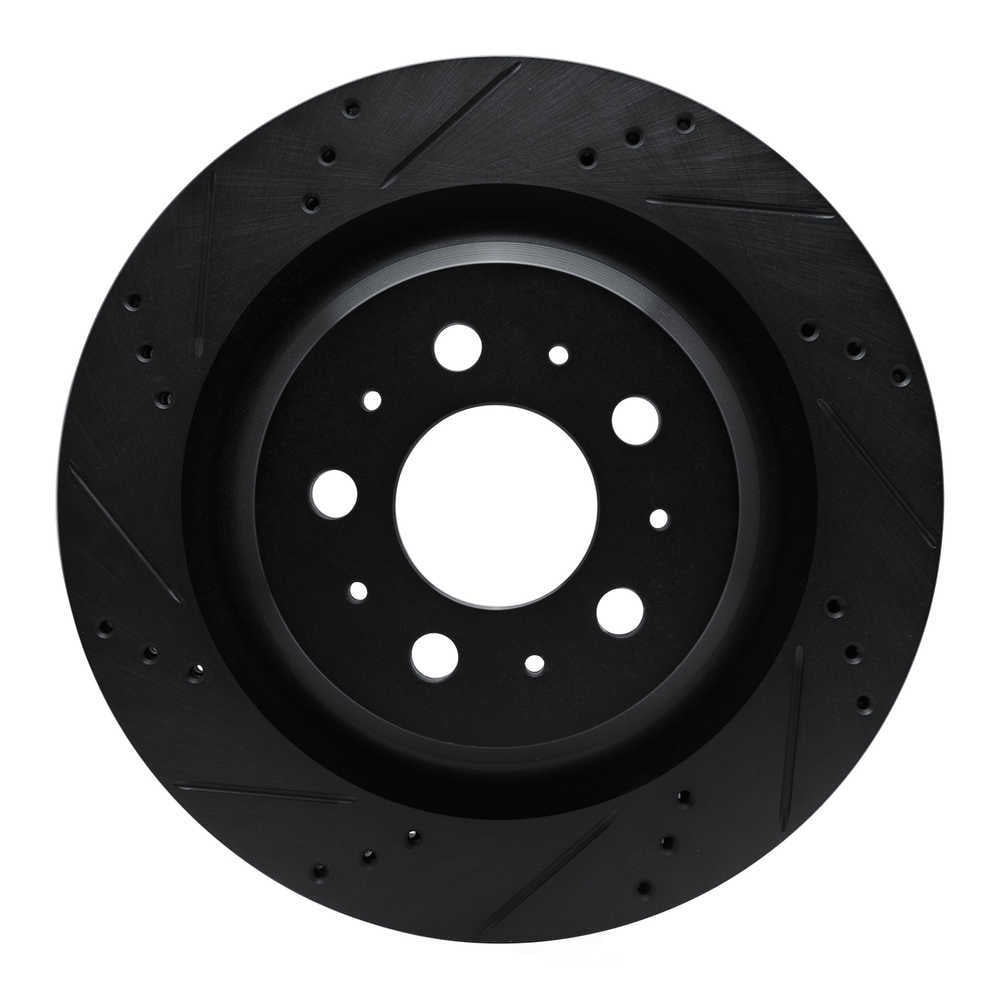 Dynamic Friction Company 633-26003L DFC Brake Rotor - Drilled And Slotted - Black