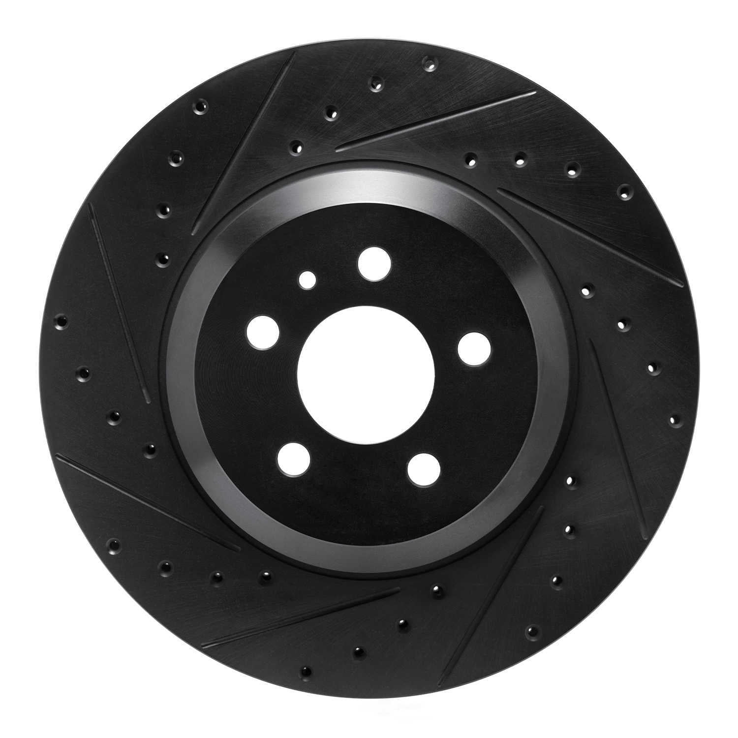 Dynamic Friction Company 633-26004L DFC Brake Rotor - Drilled And Slotted - Black