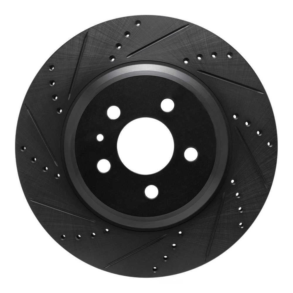 Dynamic Friction Company 633-26005L DFC Brake Rotor - Drilled And Slotted - Black