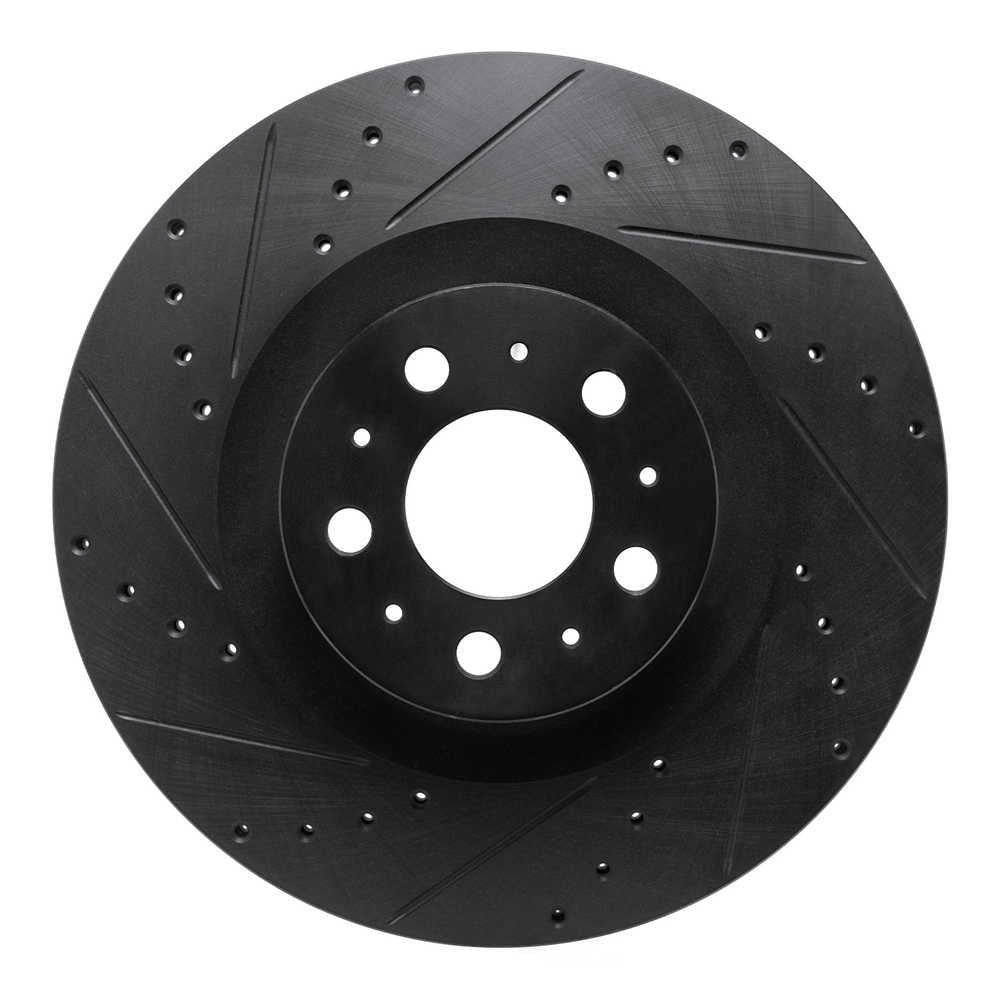 Dynamic Friction Company 633-26007L DFC Brake Rotor - Drilled And Slotted - Black