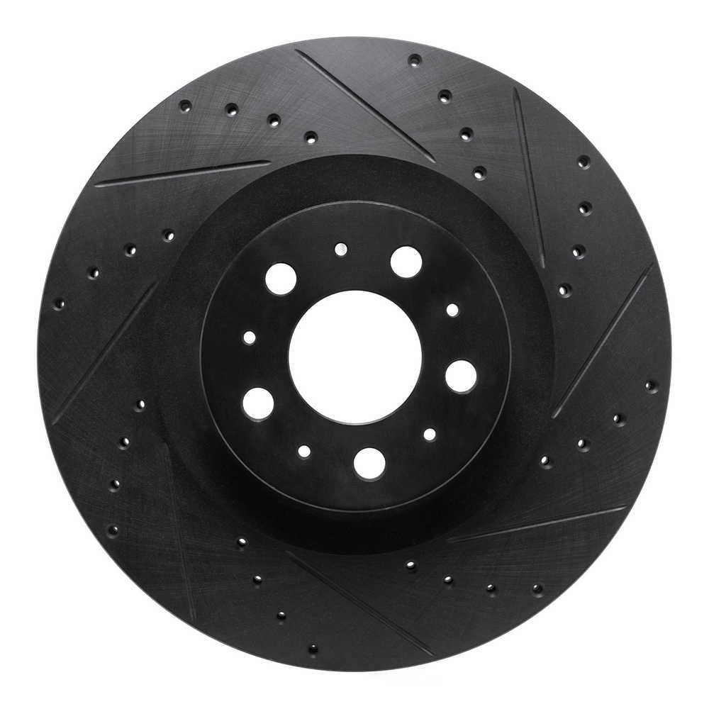 Dynamic Friction Company 633-26007R DFC Brake Rotor - Drilled And Slotted - Black