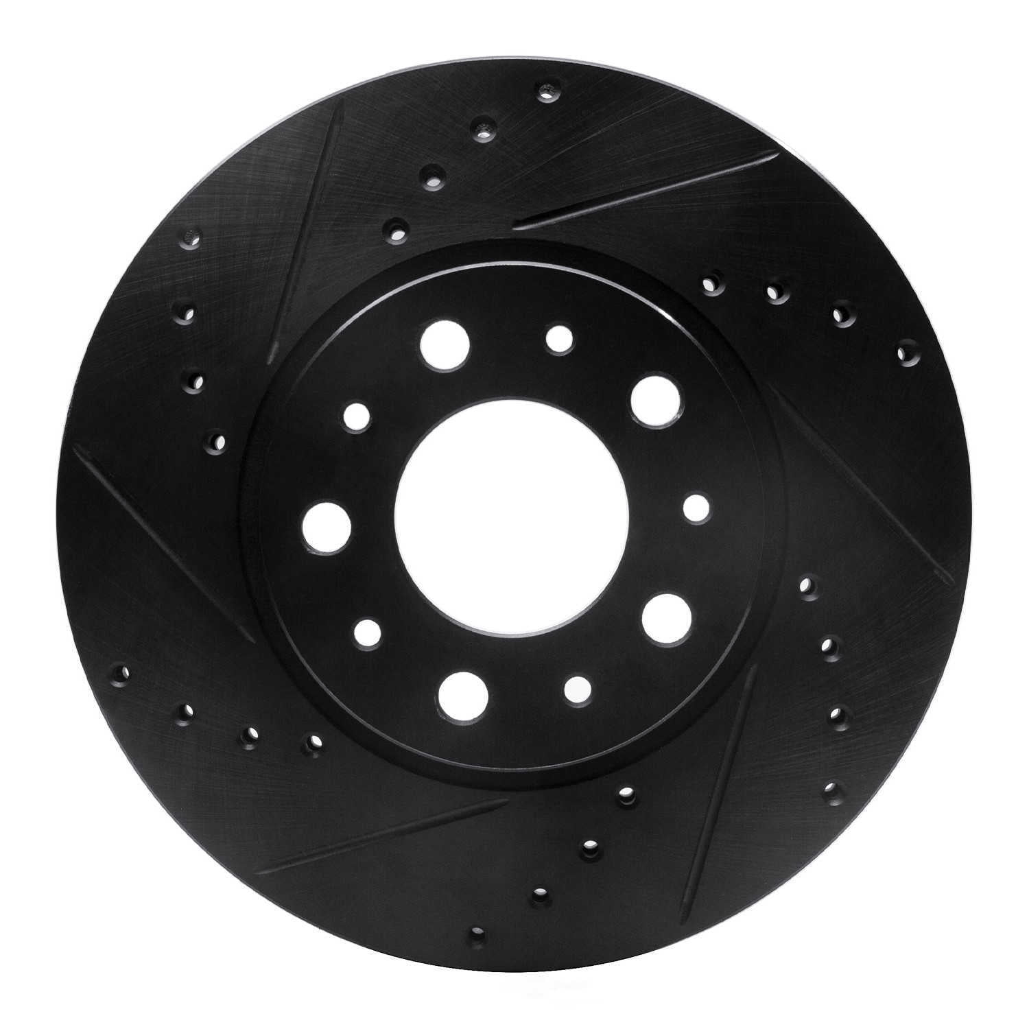 Dynamic Friction Company 633-27015L DFC Brake Rotor - Drilled And Slotted - Black