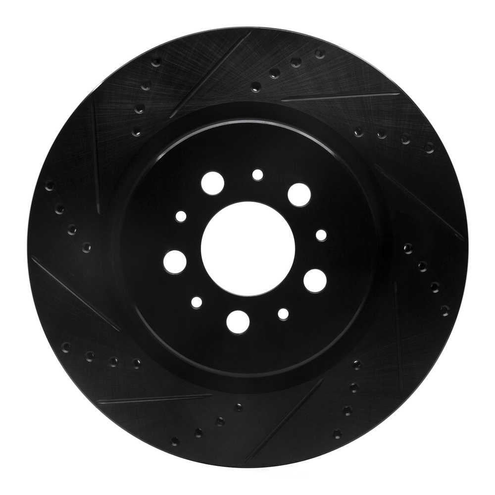 Dynamic Friction Company 633-27032L DFC Brake Rotor - Drilled And Slotted - Black