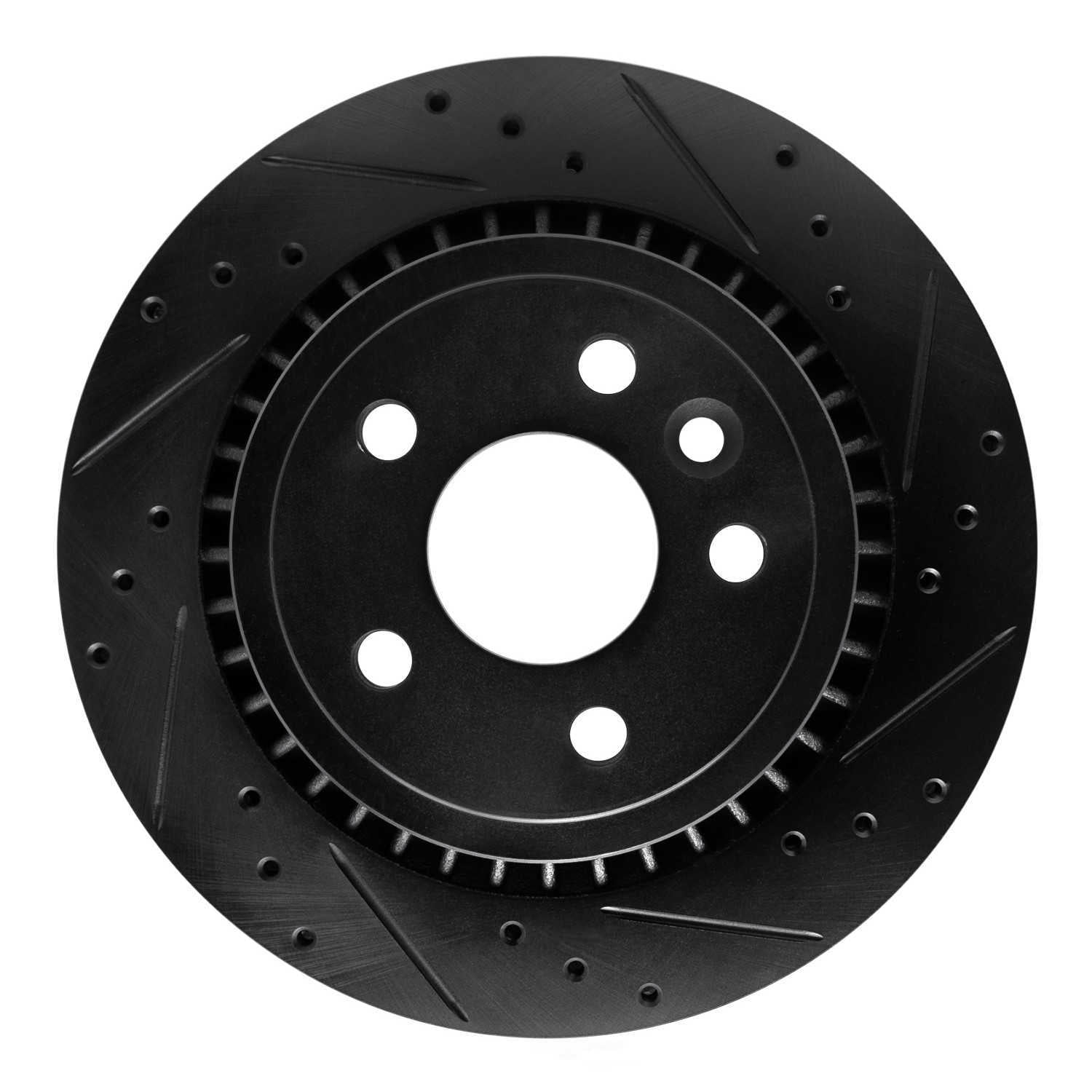 Dynamic Friction Company 633-27044R DFC Brake Rotor - Drilled And Slotted - Black