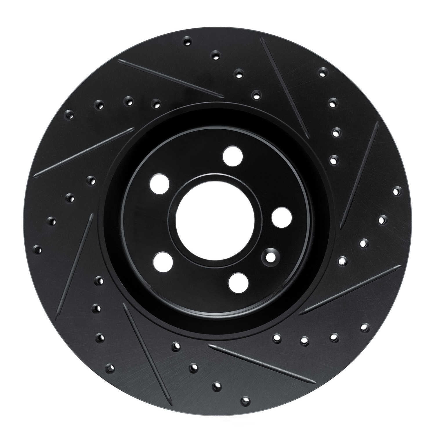 Dynamic Friction Company 633-27059R DFC Brake Rotor - Drilled And Slotted - Black
