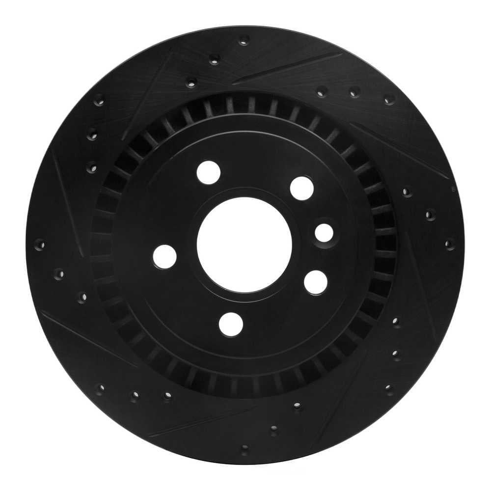 Dynamic Friction Company 633-27060L DFC Brake Rotor - Drilled And Slotted - Black