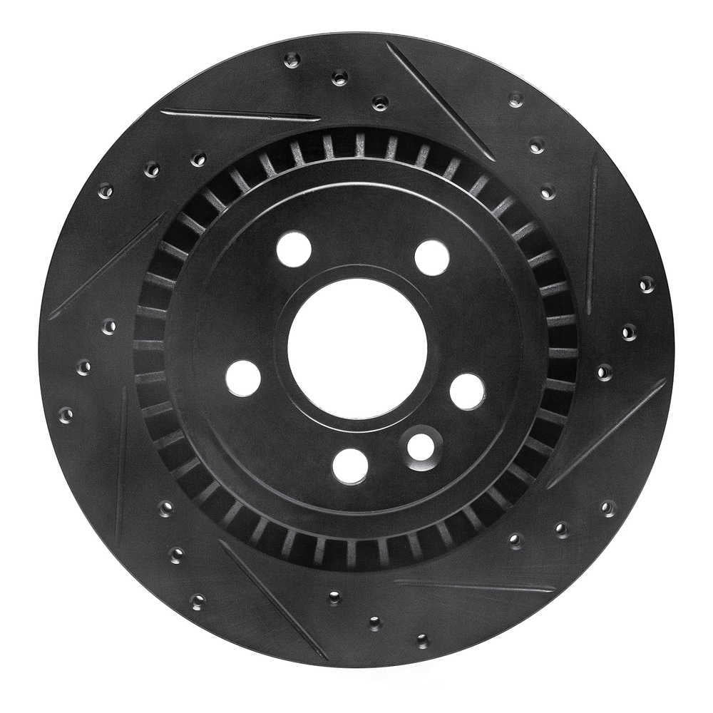 Dynamic Friction Company 633-27060R DFC Brake Rotor - Drilled And Slotted - Black