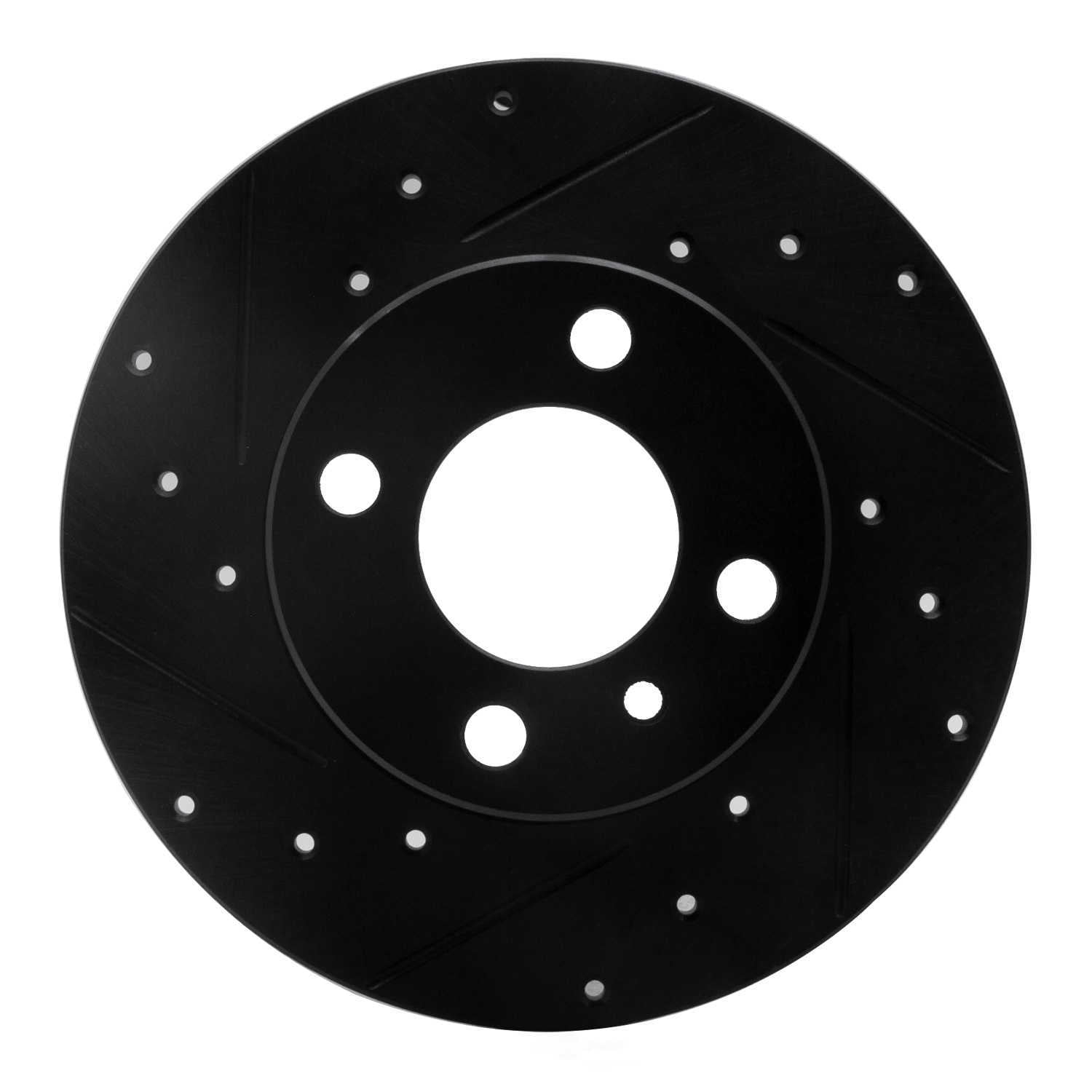 Dynamic Friction Company 633-31006L DFC Brake Rotor - Drilled And Slotted - Black