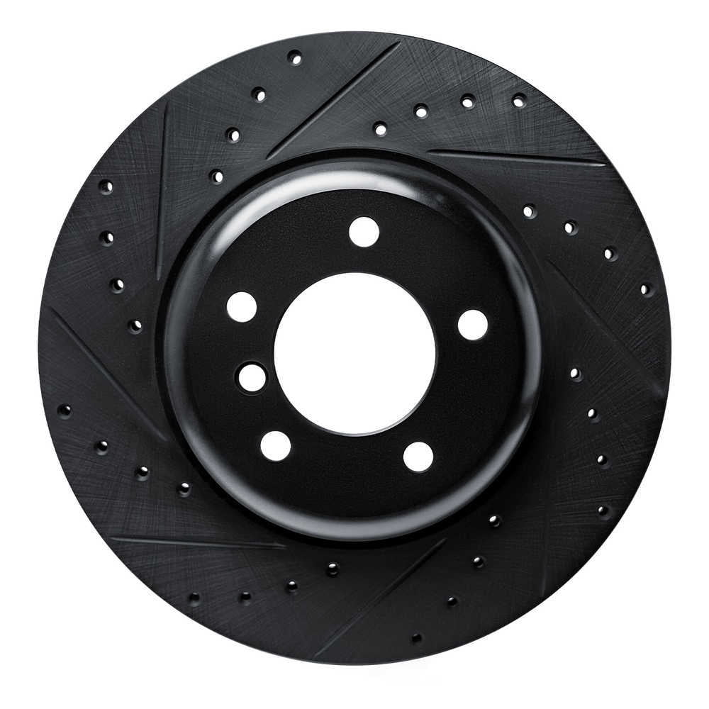 Dynamic Friction Company 633-31096L DFC Brake Rotor - Drilled And Slotted - Black