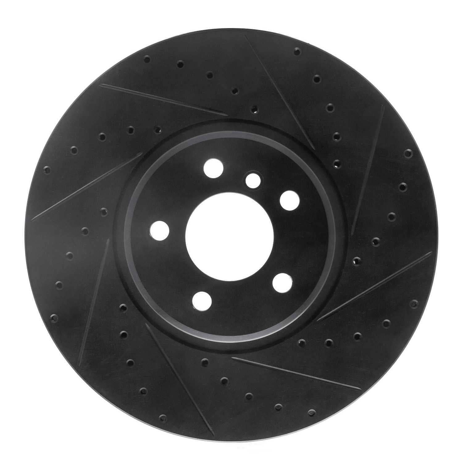 Dynamic Friction Company 633-31145R DFC Brake Rotor - Drilled And Slotted - Black