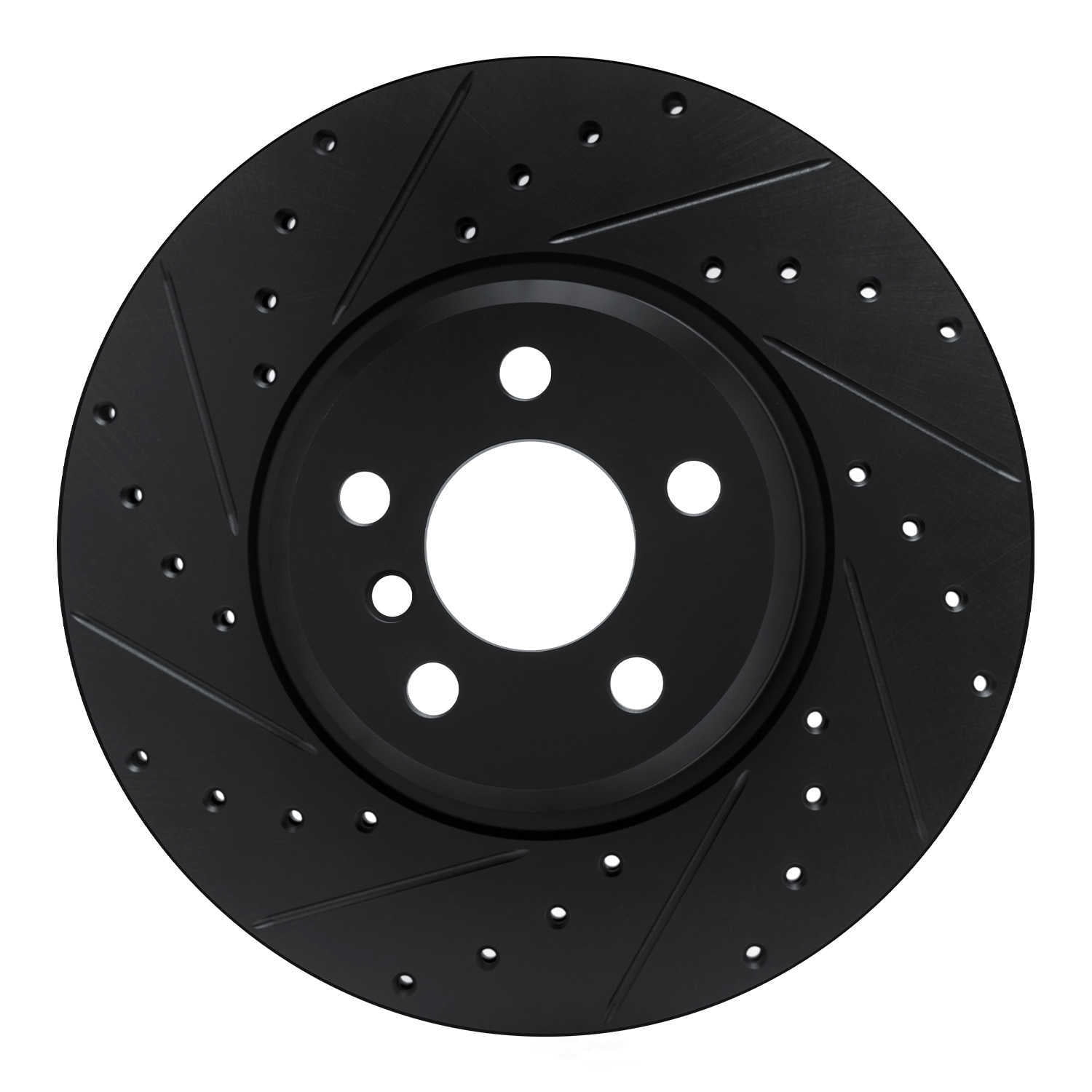 Dynamic Friction Company 633-31171L DFC Brake Rotor - Drilled And Slotted - Black